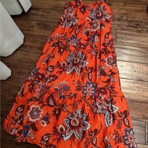 Target x Rhode Floral Orange Maxi Dress